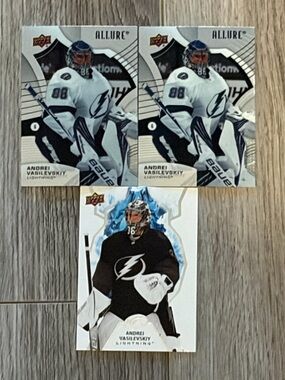 All 3 Andrei Vasilevskiy Upper Deck Tampa Bay Lightning Goalie Hockey Cards